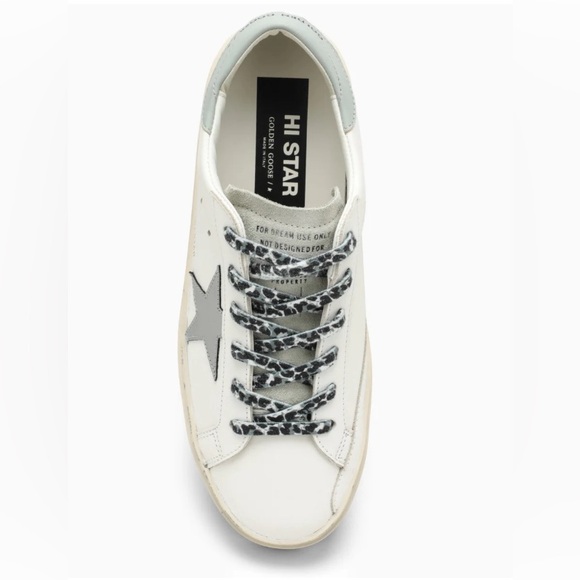 Golden Goose Hi Star Sneaker White, Gray Dawn, Ice, NIB Auth - Picture 7 of 10